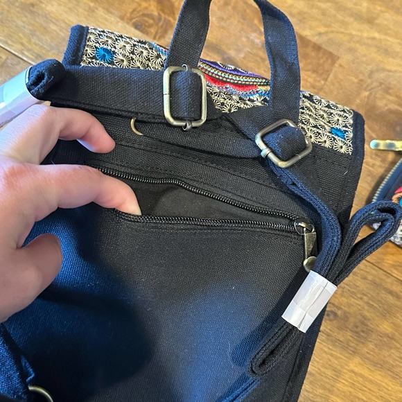 Embroidered Backpack Travel Set W/ Wallet Colorful Small Backpack New Boho - Picture 6 of 14